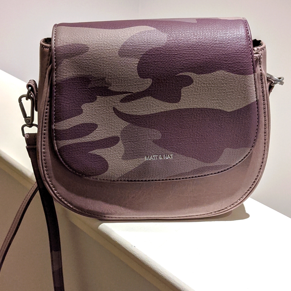 Matt and Nat purple camo print purse